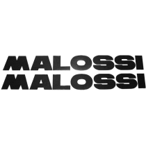 Malossi 27cm x 3,5cm zwart 2-delig sticker set