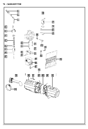 PHVA Pakkingset carburateur DellOrto Tomos A55 COD. 52622.77