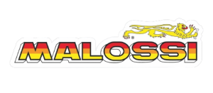 Malossi woord logo. Sticker 13 x 3 cm